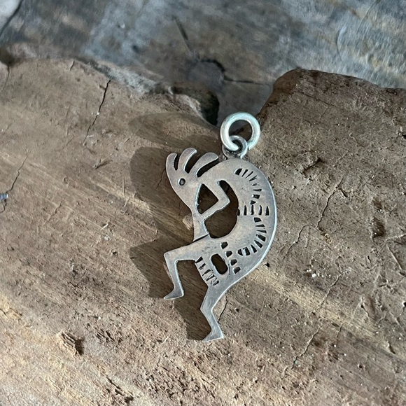 Kokopelli Sterling Silver Pendant Charm Double Sided - Picture 10 of 10